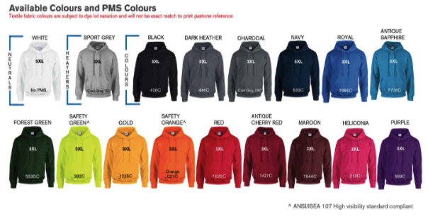 PULLOVER HOODIE colors