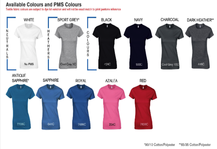 LADIES SUPER SOFT COTTON TEE colors